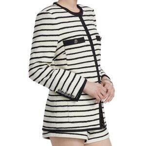Veronica Beard Foster Striped Dickey Jacket